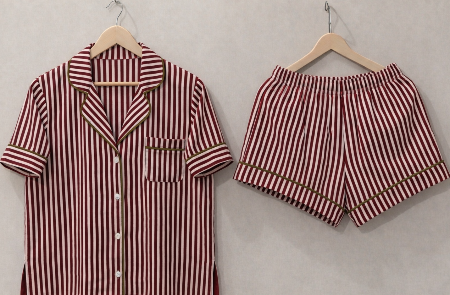Short set - Rayas tinto